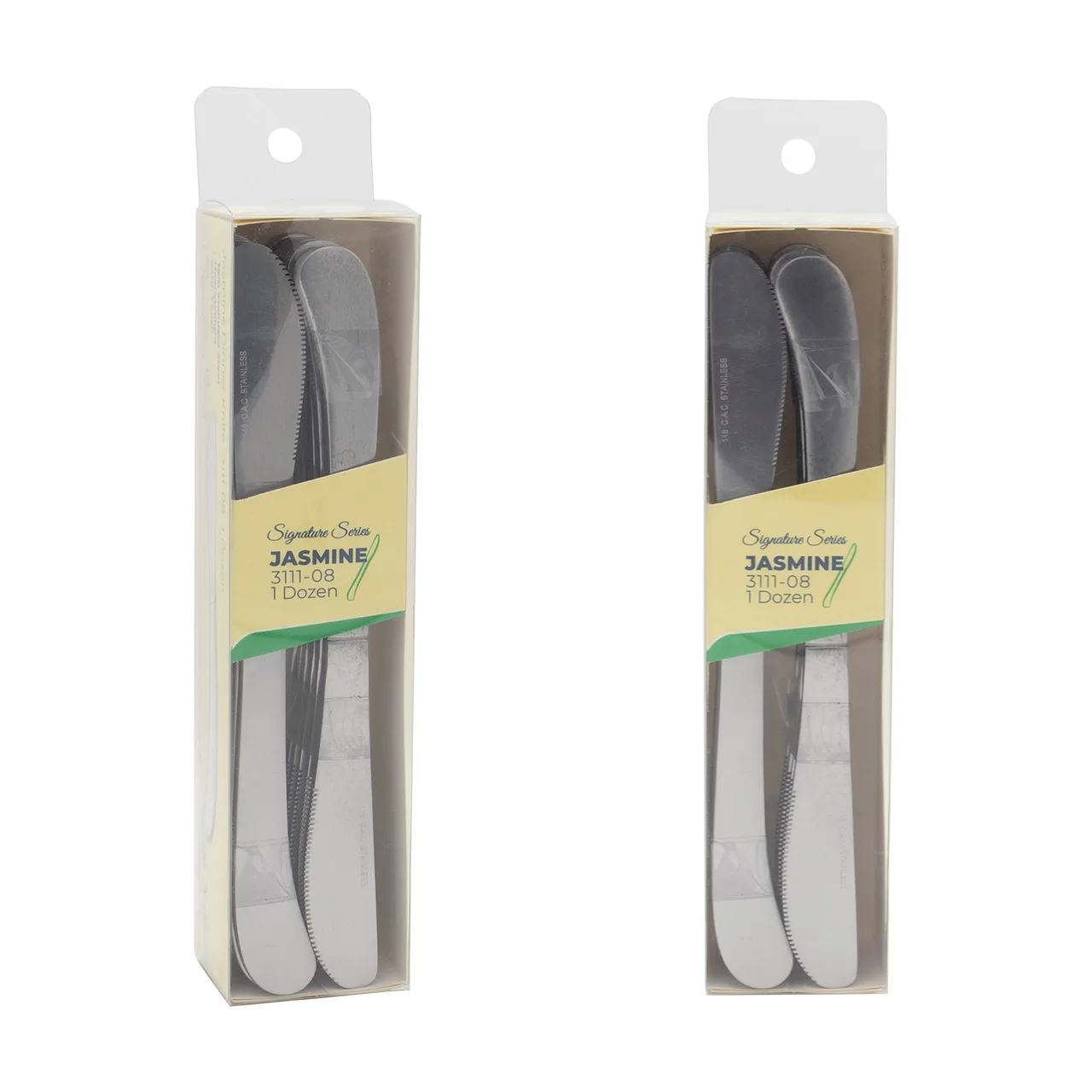 CAC China 3111-08 Jasmine CPK Dinner Knife, 7‑3/8" Heavy 18/0 Stainless Steel - 1 Dozen