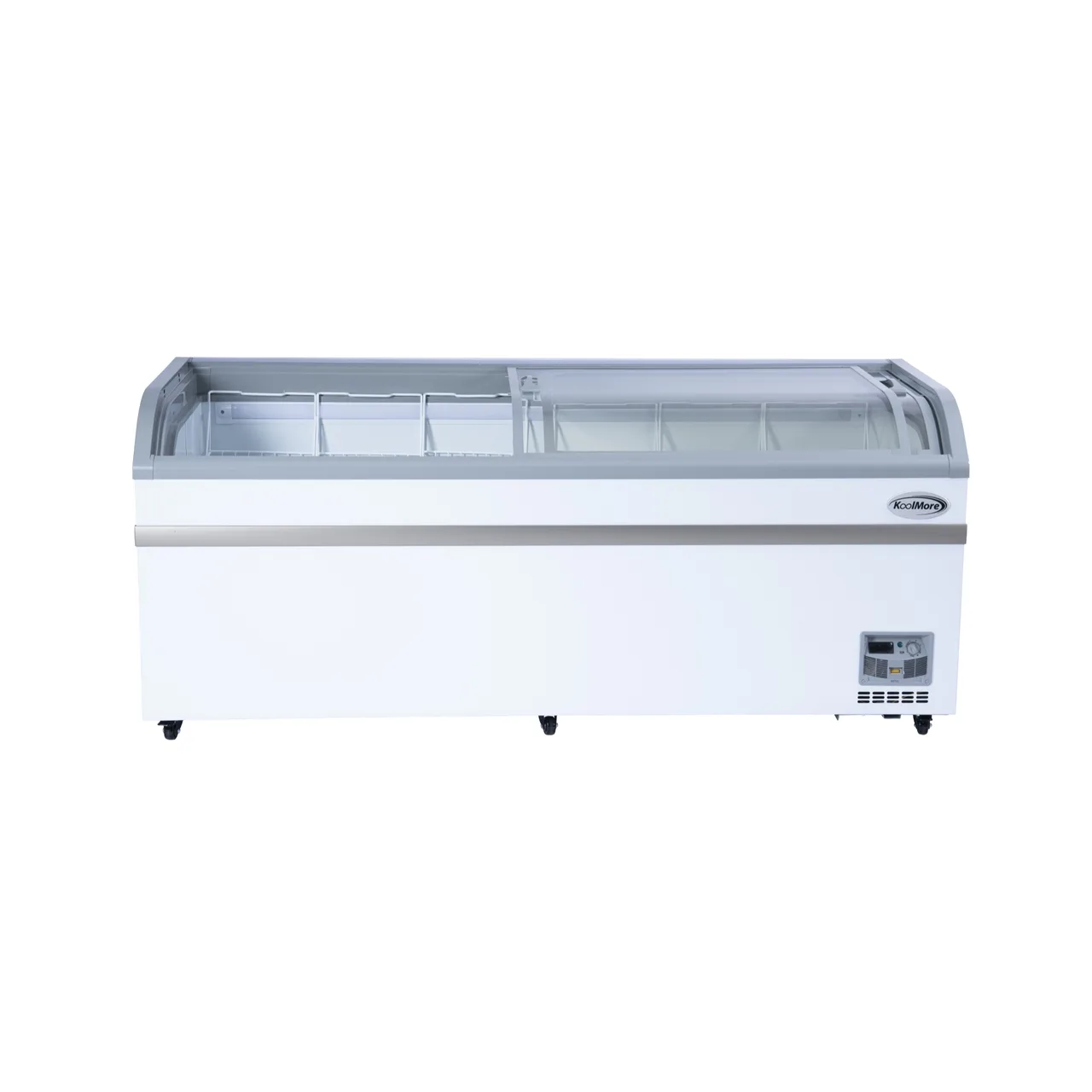 Koolmore KM-ISCF-78MD 79" Defrost Island Glass Chest Freezer, 19 cu. ft.