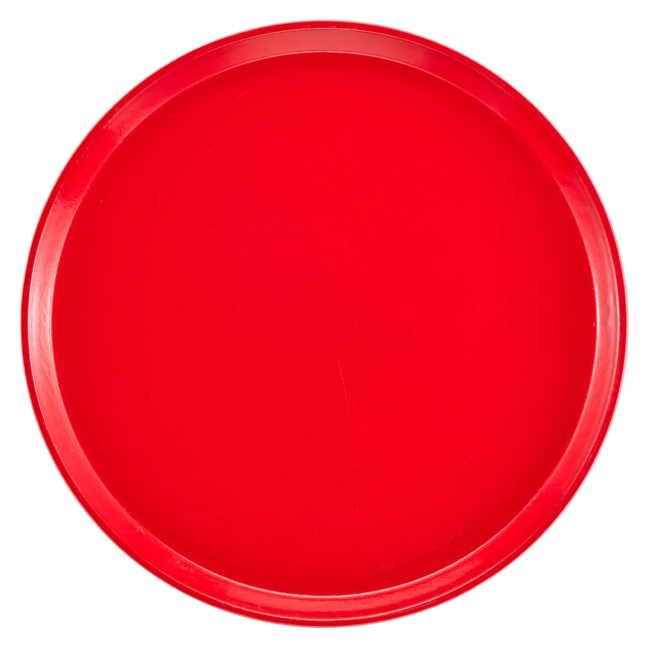 Cambro 900521 Round 9" Fiberglass Serving Camtray Tray, Red, NSF‑Certified, Dishwasher‑Safe