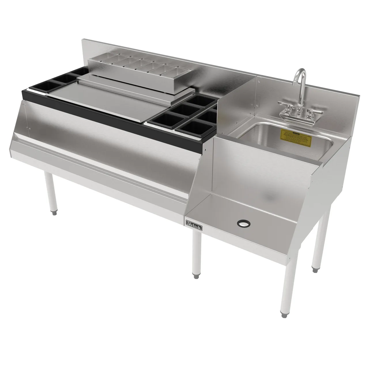 Perlick UCS60A-LF 60" Blender Station Underbar Ice Bin/Cocktail Station w/ 10 Circuit - Center