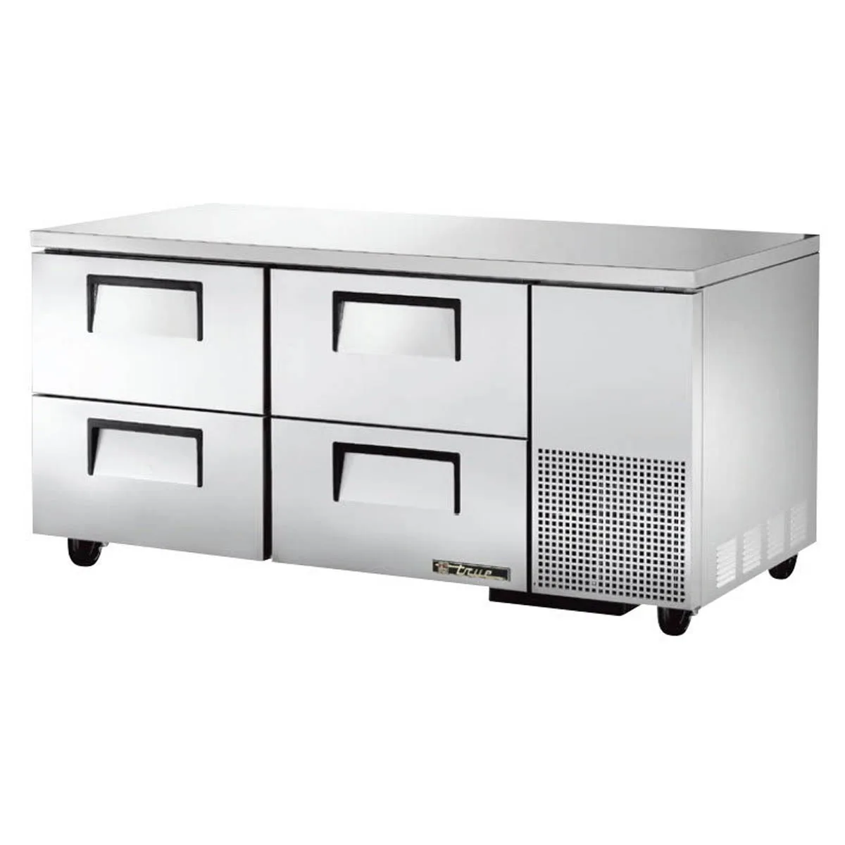 True TUC-67D-4-HC 67" 2-Section Undercounter Refrigerator w/ 4 Drawers
