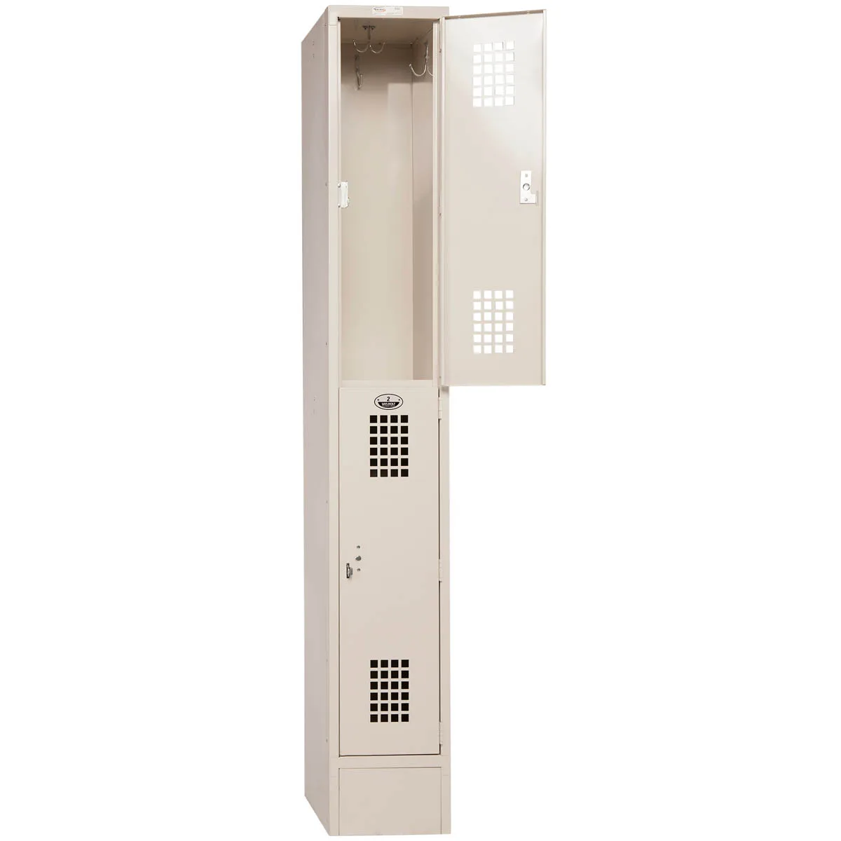 Winholt WL-21 Beige Single Column 2 Door Locker - 12"W x 12"D x 78"H