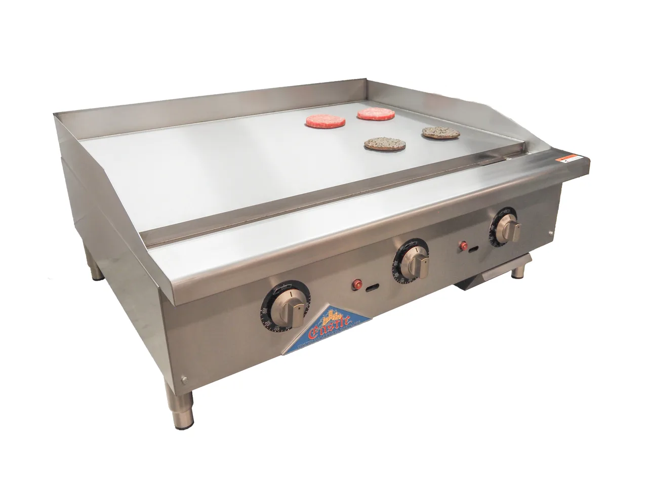 Comstock-Castle CS-G60-TH-C 60" Stainless Steel Countertop Gas Griddle with 150,000 BTU
