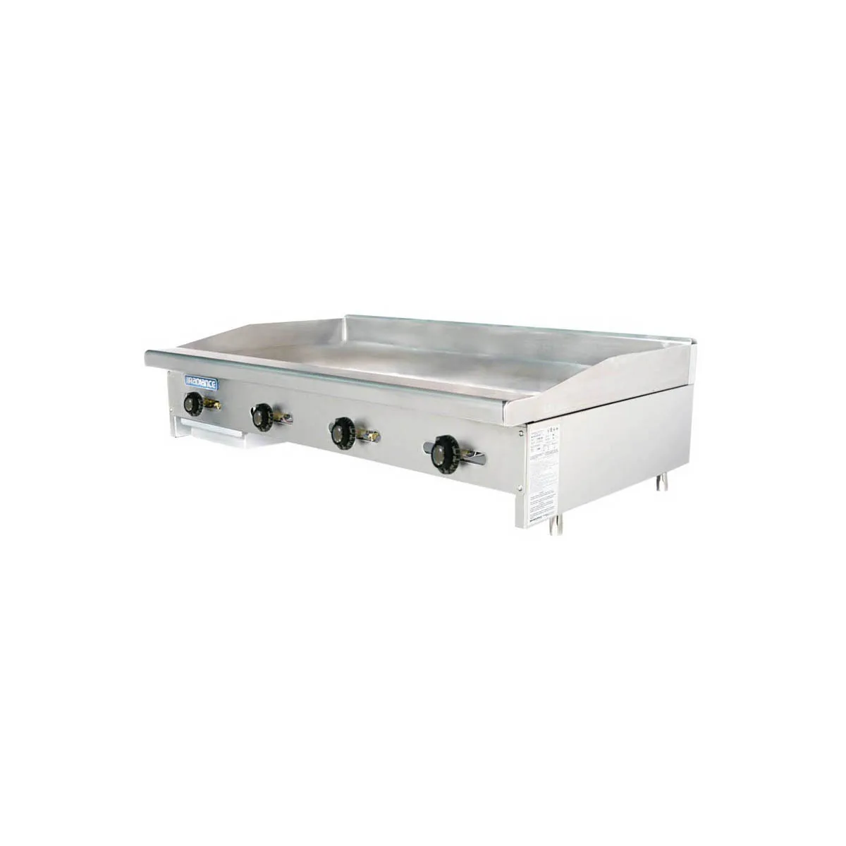 Turbo Air TATG-48 48" Countertop Thermostatic Gas Griddle, 1" Steel Plate, 88.000 BTU