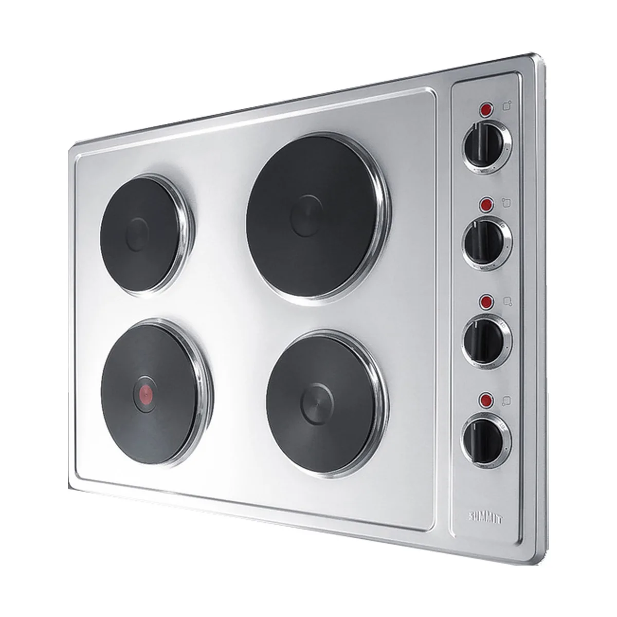 Summit CSD4B300 30" Electric Built-In CookTop w/ (4) Solid Burners, Manual Controls, 5.5 kW, 230v