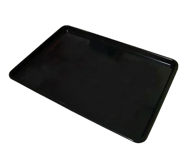 Omcan USA 10109 Bakery Food Display Tray, 18" x 26" Rectangular Plastic Black