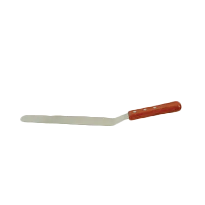 Thunder Group SLPSP010C Offset Spatula, 9-1/2" Blade, Stainless Steel, Wood Handle