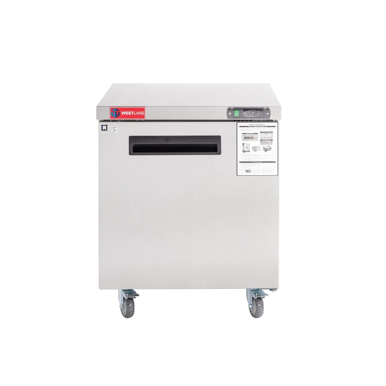 Westlake WKTR-27B 28" 1-Door Commercial Refrigerator Worktop, 6.3 cu. ft. Stainless Steel