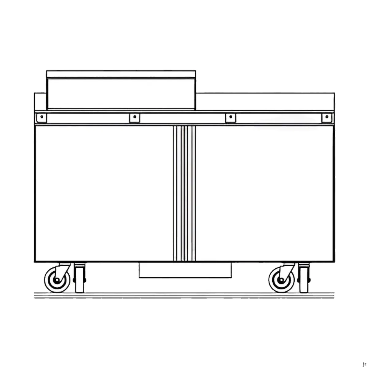 Delfield ST4460NP-12M 60" 2-Door Mega Top Sandwich and Salad Prep Table, 12 Pans, Stainless Steel