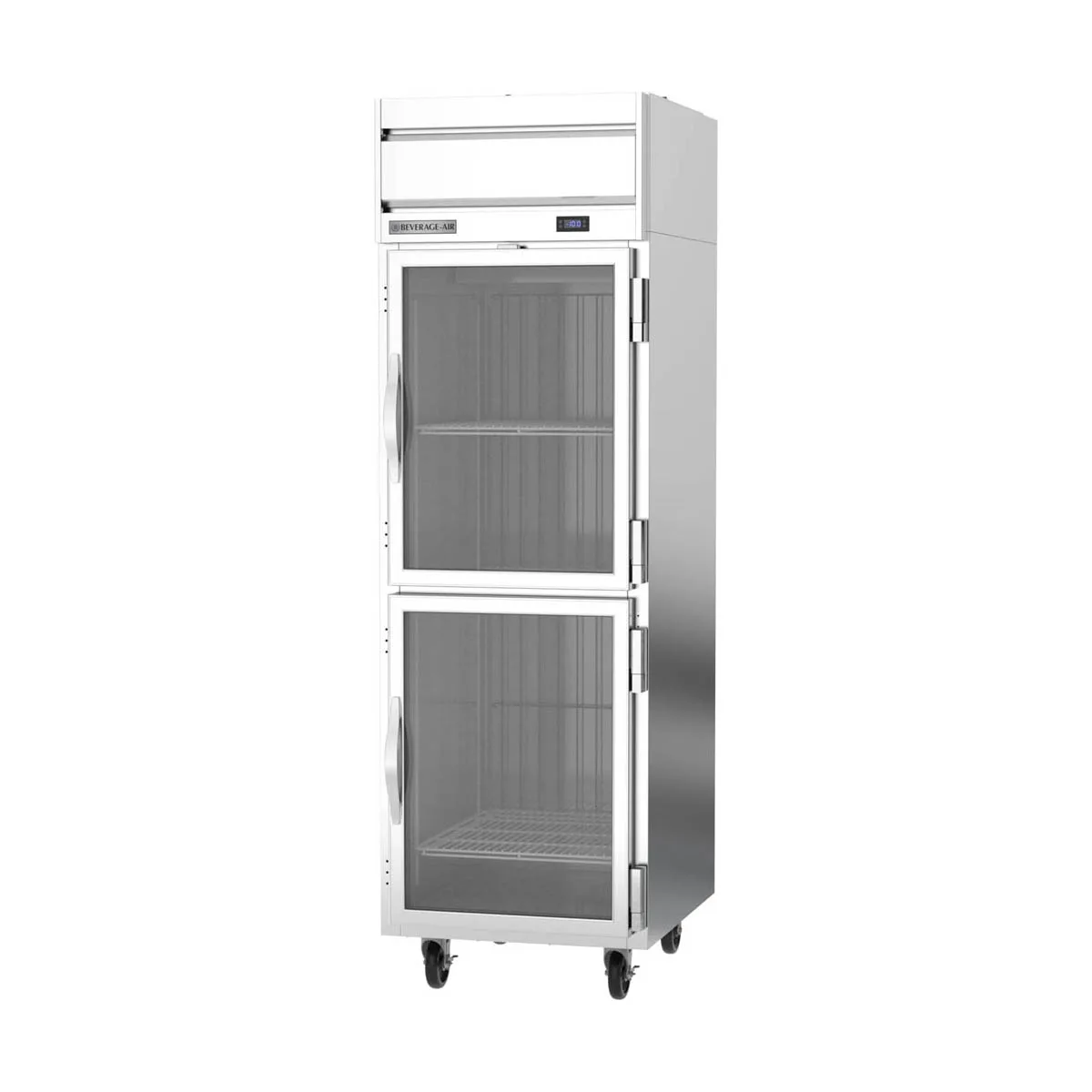 Beverage Air HF1HC-1HG 26" 1-Section Reach-In Freezer, 2 Half Glass Doors, Top Mount, 21.06 cu. ft.