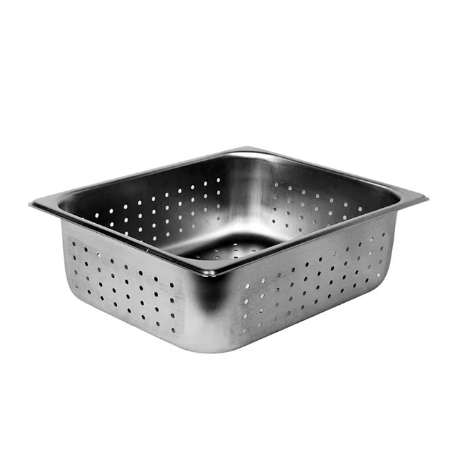 Thunder Group STPA3124PF Steam Table Pan, 1/2 Size, Perforated, 4" Deep, 18/8 Stainless Steel