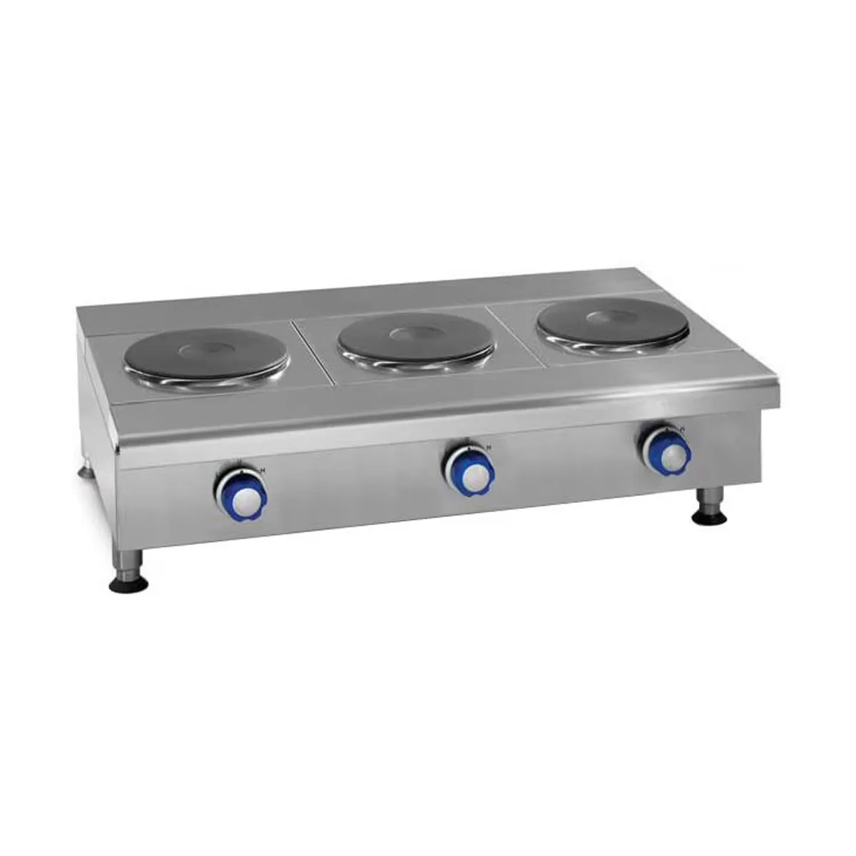 Imperial IHPA-3-36-E 36" Electric Countertop Hotplate w/ (3) Solid Burners, Horizontal Design, Infinite Controls, 6.0 kW