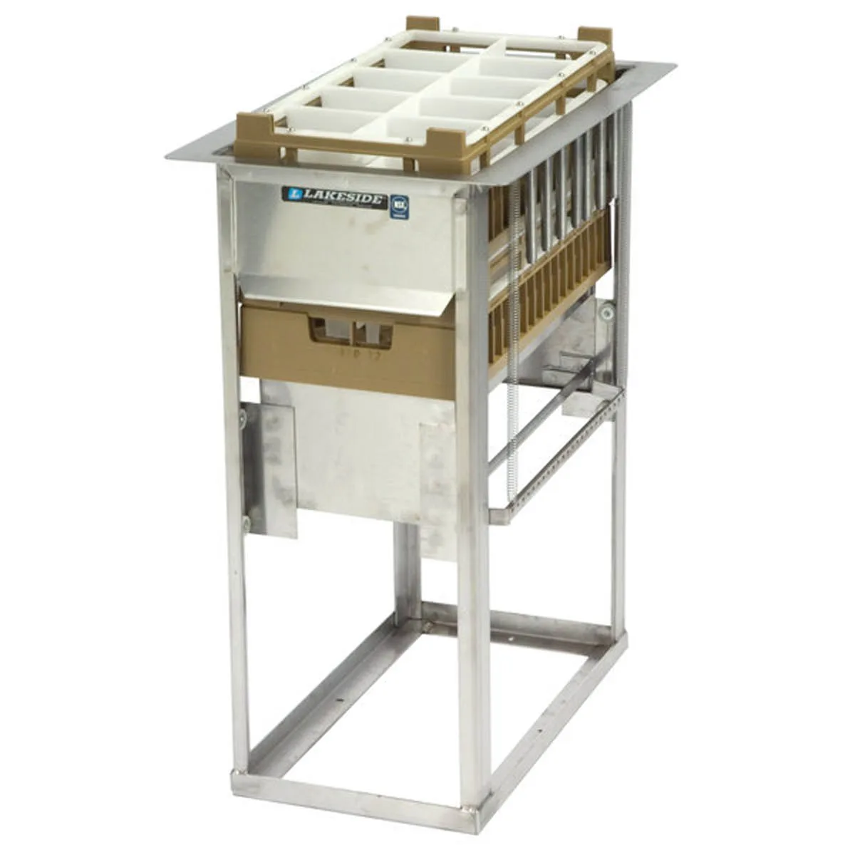 Lakeside 973 Stainless Steel Drop-In Cup & Glass Rack Dispenser, 6 Racks