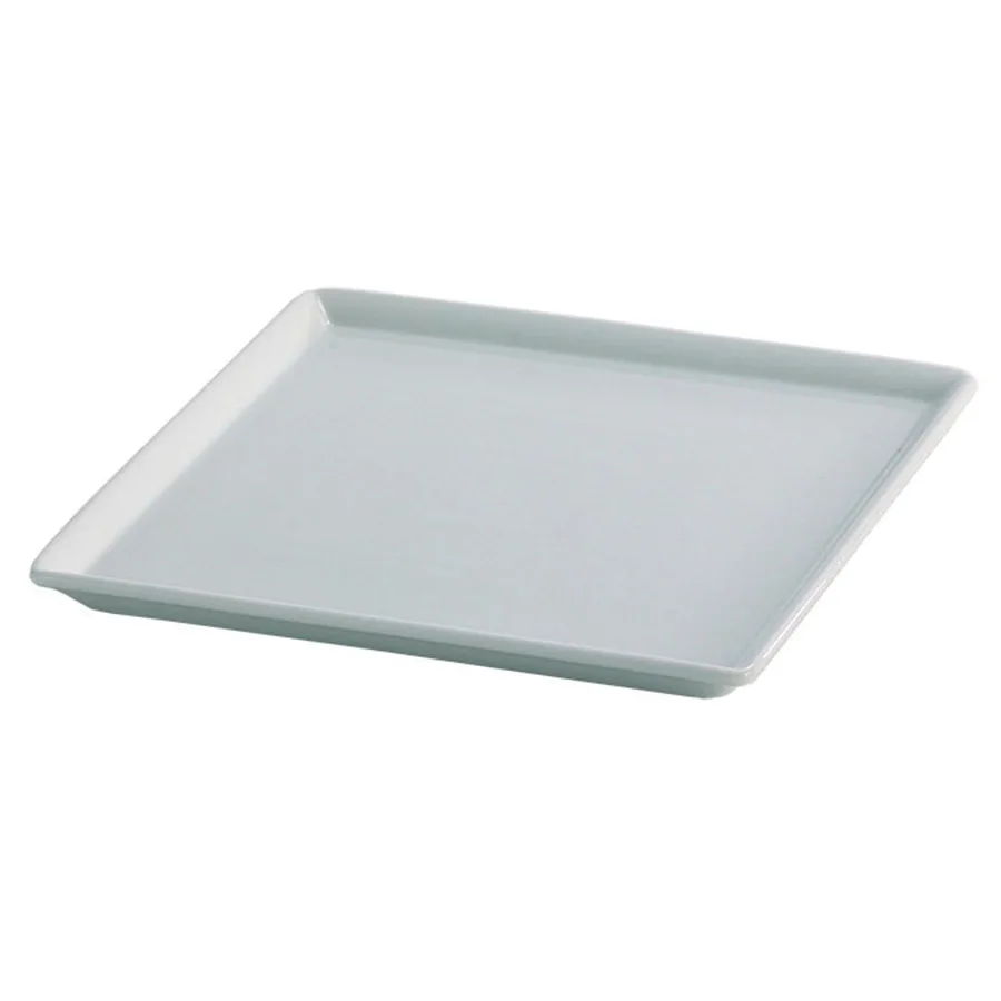 GET 2935330 Frilich Raiser Plate, 13"W x 13"D x 3/4"H, Square, White, China
