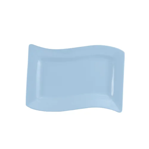 CAC China SOH-13-LBU Platter, 12" L x 8" W x 1-1/4" H, Blue Stoneware, Dishwasher Safe - Dozen