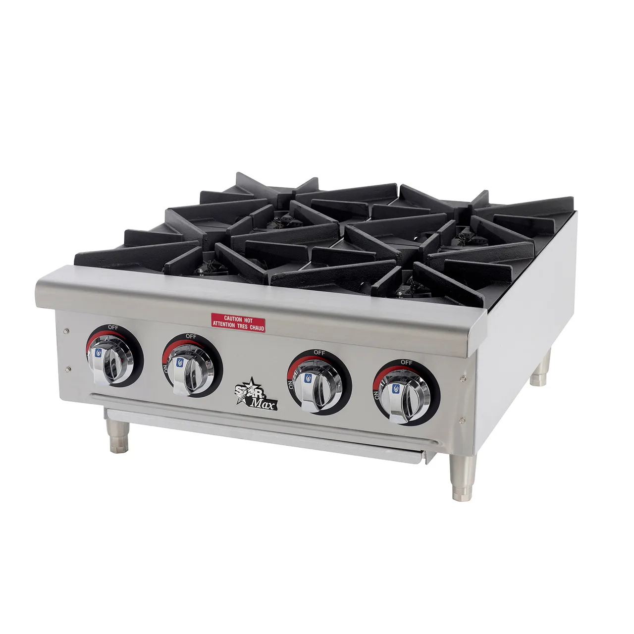 Star 604HF 24" Countertop Gas Hotplate with (4) Burners, Manual Controls, 100.000 BTU