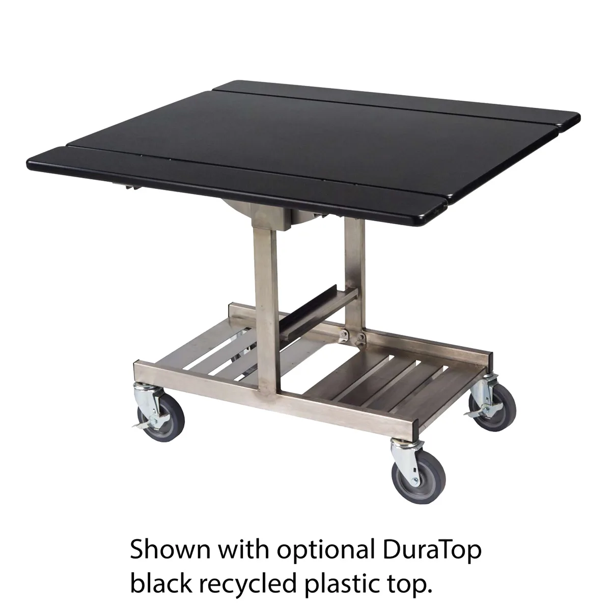 Lakeside 74410S Room Service Table, Rectangle, Tri-Fold, 40"W x 36"D x 31"H, Chrome Frame