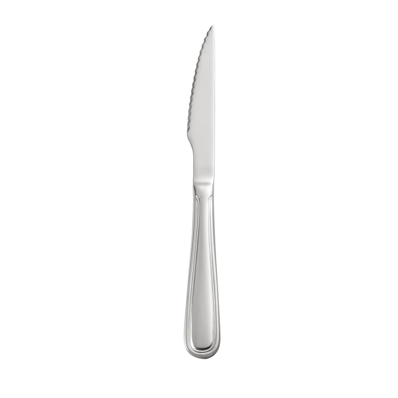 CAC China 8002-13 Steak Knife, 8-7/8"L Pointed Tip, 18/8 Stainless Steel One-Piece Handle - 1 Dozen
