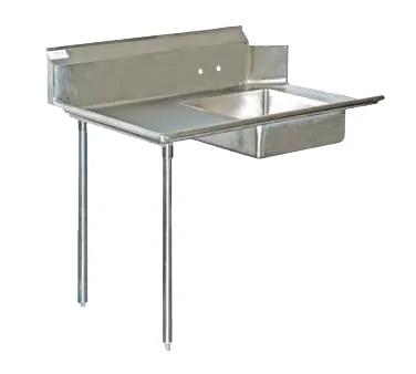 Serv-Ware DDT72L-CWP 72" Straight Soiled Dishtable w/ Left Table, 6-1/4"D Sink, 11" Backsplash