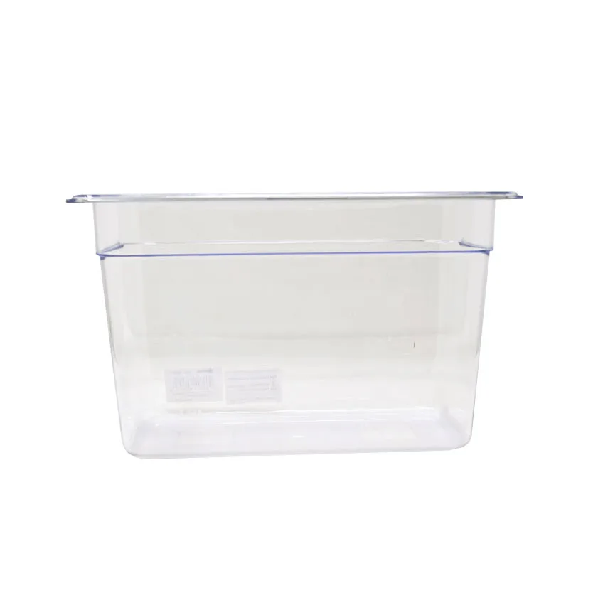 Omcan USA 80057 Food Pan – 1/3 Size, 12‑4/5" x 6‑15/96" x 7‑7/8" Deep, Clear Polycarbonate, NSF