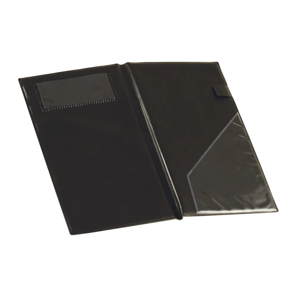 CAC China CKPR-10K Guest Check Presenter, 10" x 5-1/2", Black, Pen Loop Included