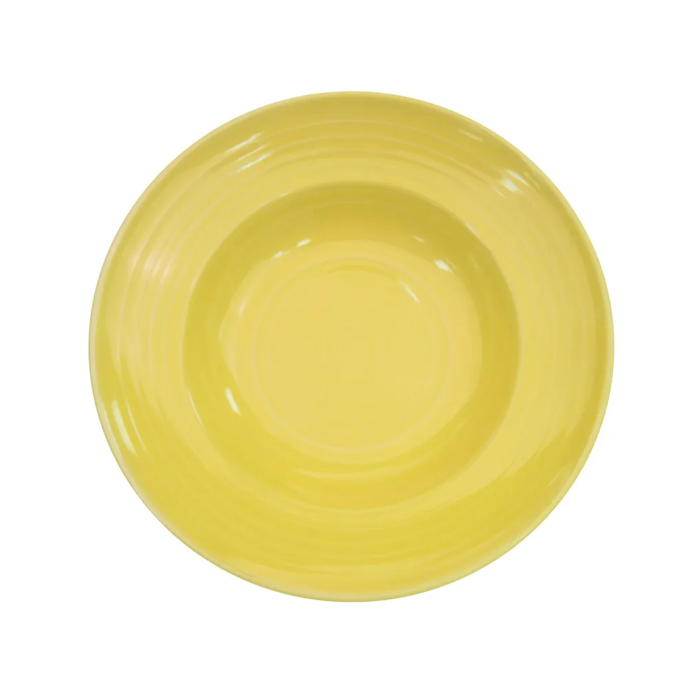 CACChina TG-3-SFL Tango Sunflower Porcelain Pasta Bowl, 9" Dia., 9 oz, Round, Embossed - Dozen