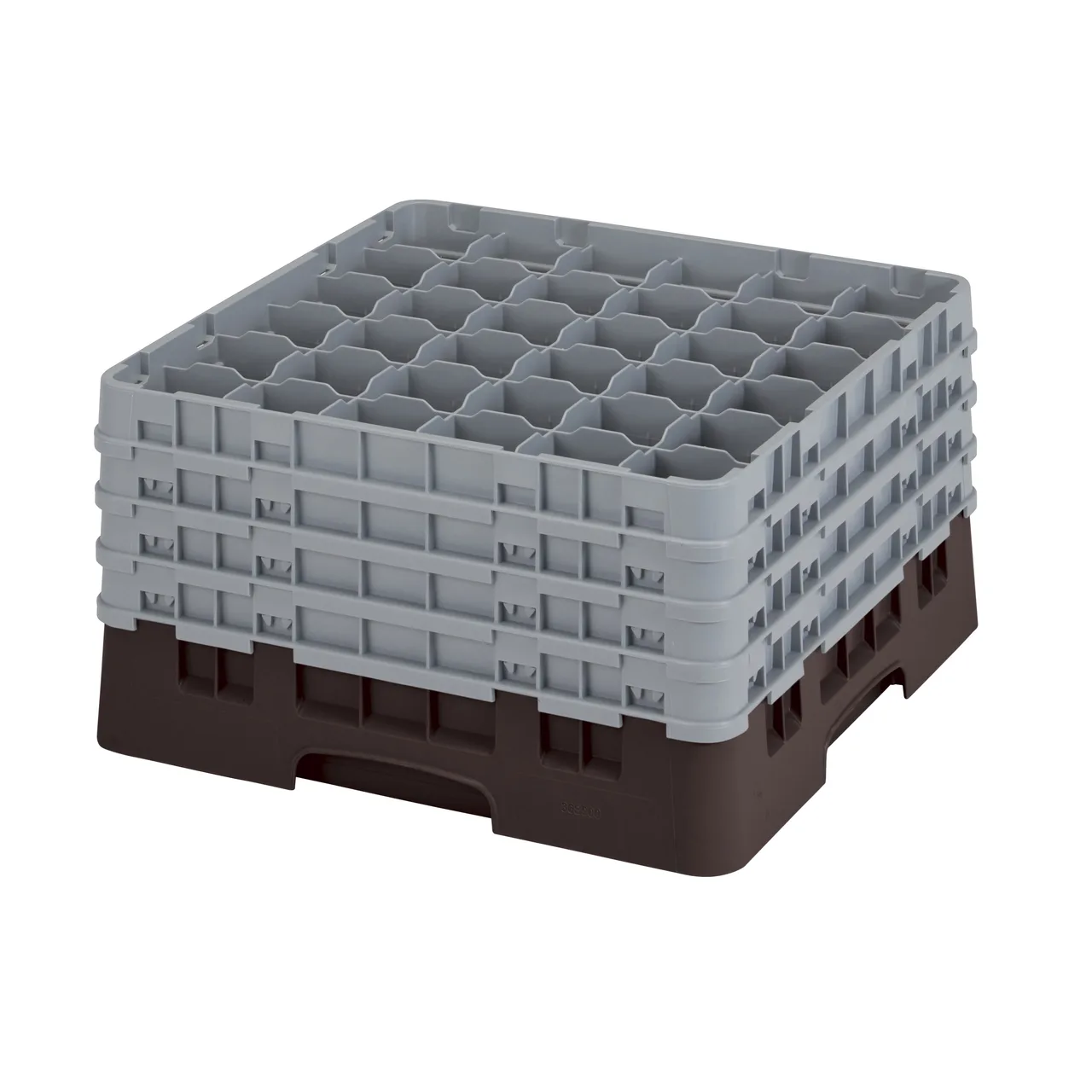 Cambro 36S900167 Camrack Glass Rack, Full Size, Brown, 36 Compartments, 19-3/4" x 19-3/4", 2-7/8" Max Dia