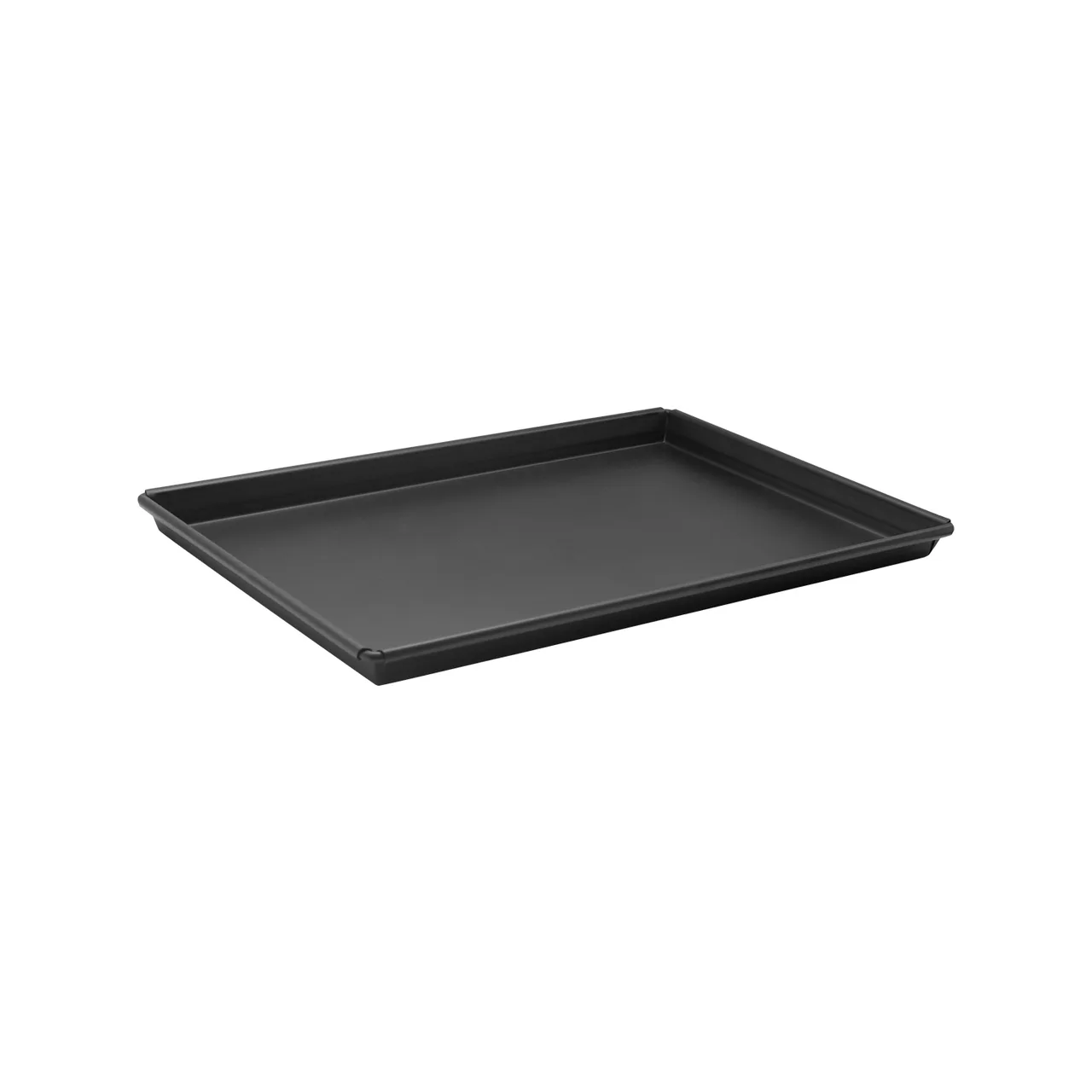 CAC China SPZP-1218 Pizza Pan, 18"x12"x1"H, Cold-Rolled Steel, Sicilian Black Rectangular