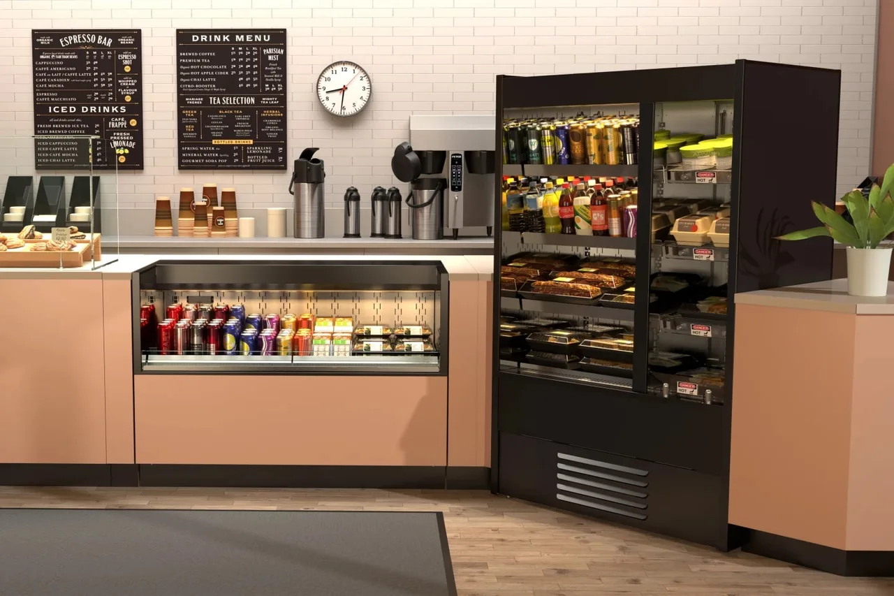 Structural Concepts B3924RH Oasis® R/H Display 39\"W x 26-1/8\"D x 62-5/8\"H, 3 Heated Shelves