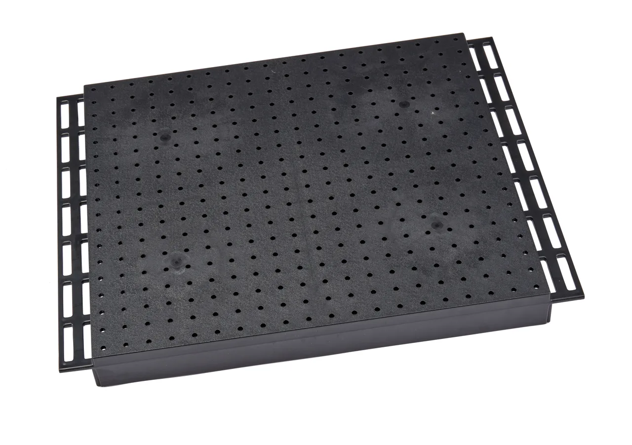 Cambro EWSPB24110 Camshelving Elevation Series Wall Pegboard Shelving, 18 x 24 in, 1/4 in Thick ABS Plastic, 1/4 in Peg Holes, 100 lbs Load, Black, NSF