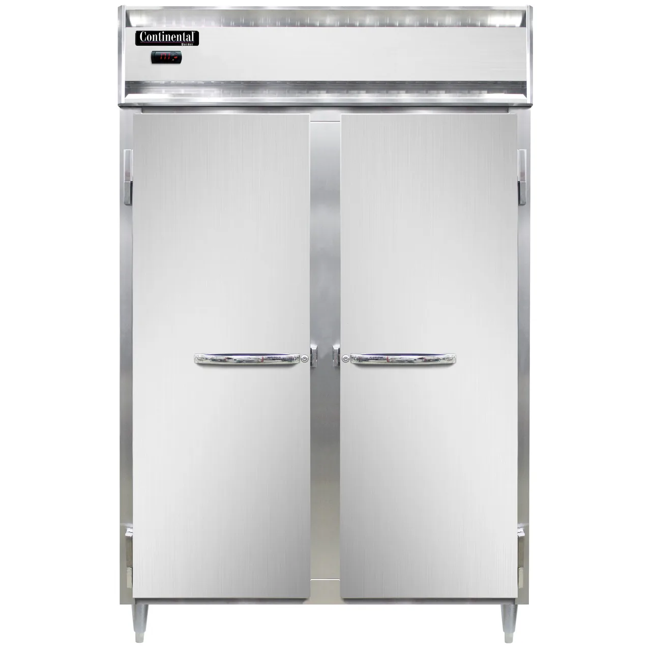 Continental Refrigerator DL2W 2-Section Heated Holding Cabinet, 50 cu ft, Stainless Steel & Aluminum, Solid Doors