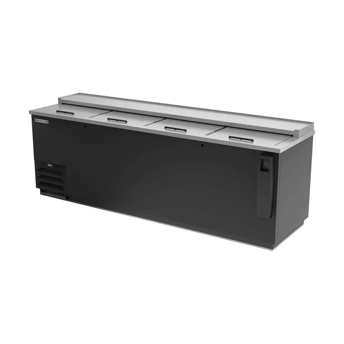 Beverage Air DW94HC-B-29 95" Deep Well Bottle Cooler w/ 4 Sliding Lids, 6 Dividers, 28.63 cu. ft.