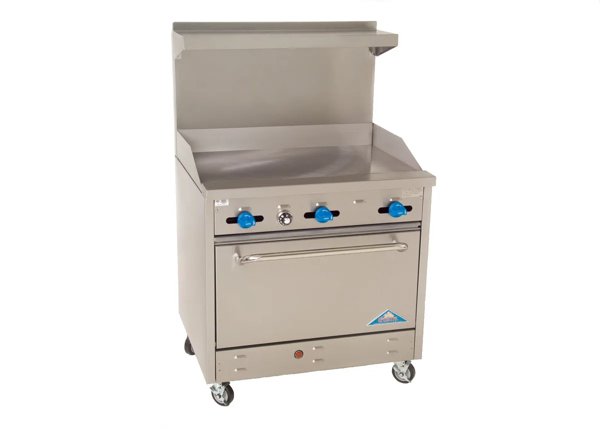 Comstock-Castle F330-36 36" Gas Restaurant Range w/ 36" Full Griddle, (1) Standard Oven, 102.000 BTU
