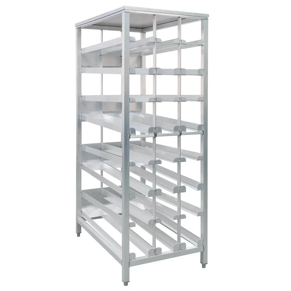 New Age 97294 Stationary First in First Out Can Rack with 156 #10 Cans Capacity, Adjustable Feet
