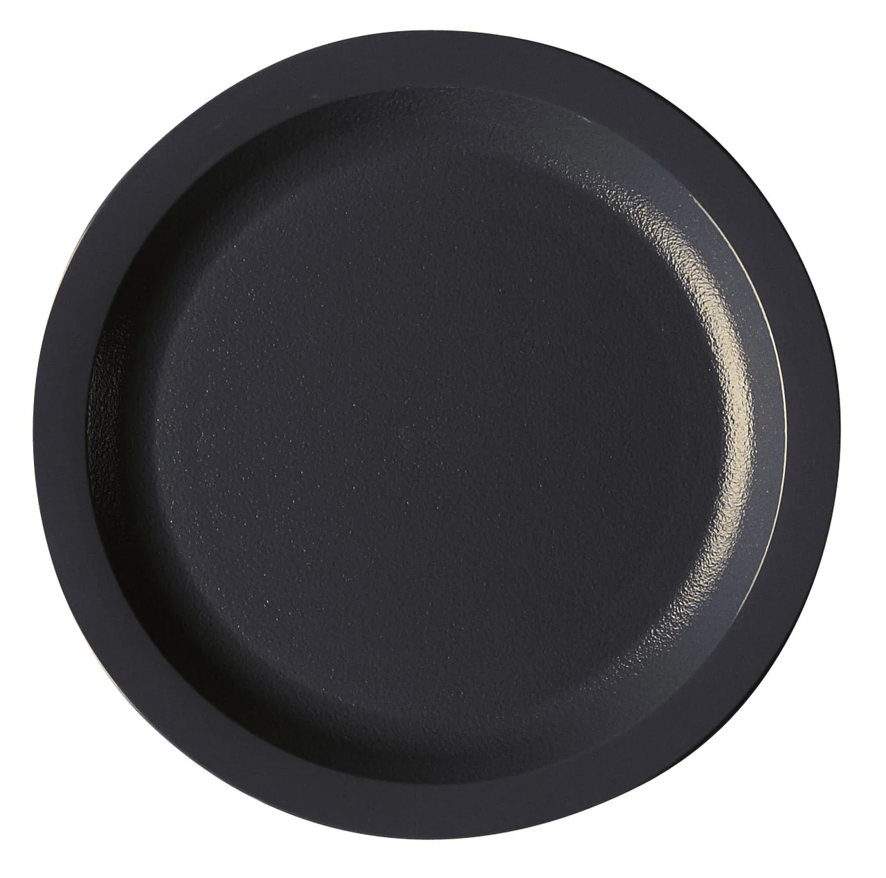 Cambro 725CWNR110 Plate – 7.25" Diameter, Narrow Rim, Black Polycarbonate, Glossy, NSF, Made in USA