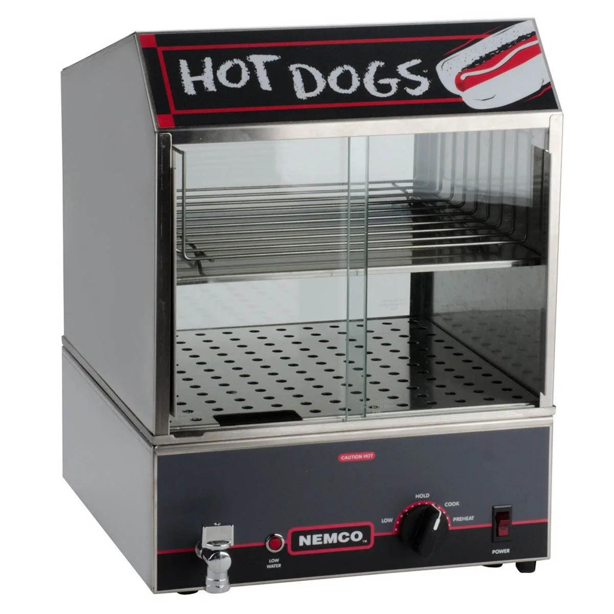Nemco 8300 Roll-A-Grill® Hot Dog Steamer, Counter Top, 13.5"W X 15"D X 18"H