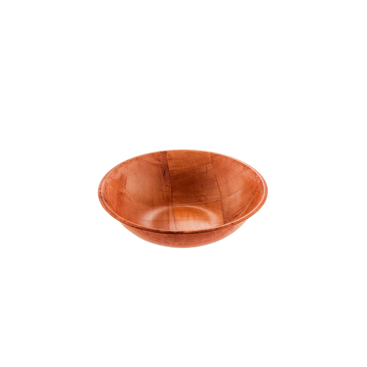 CAC China TWSB-10 10" Round Wooden Bowl, Woven Wood, Stain, Acid, Oil and Odor Resistant