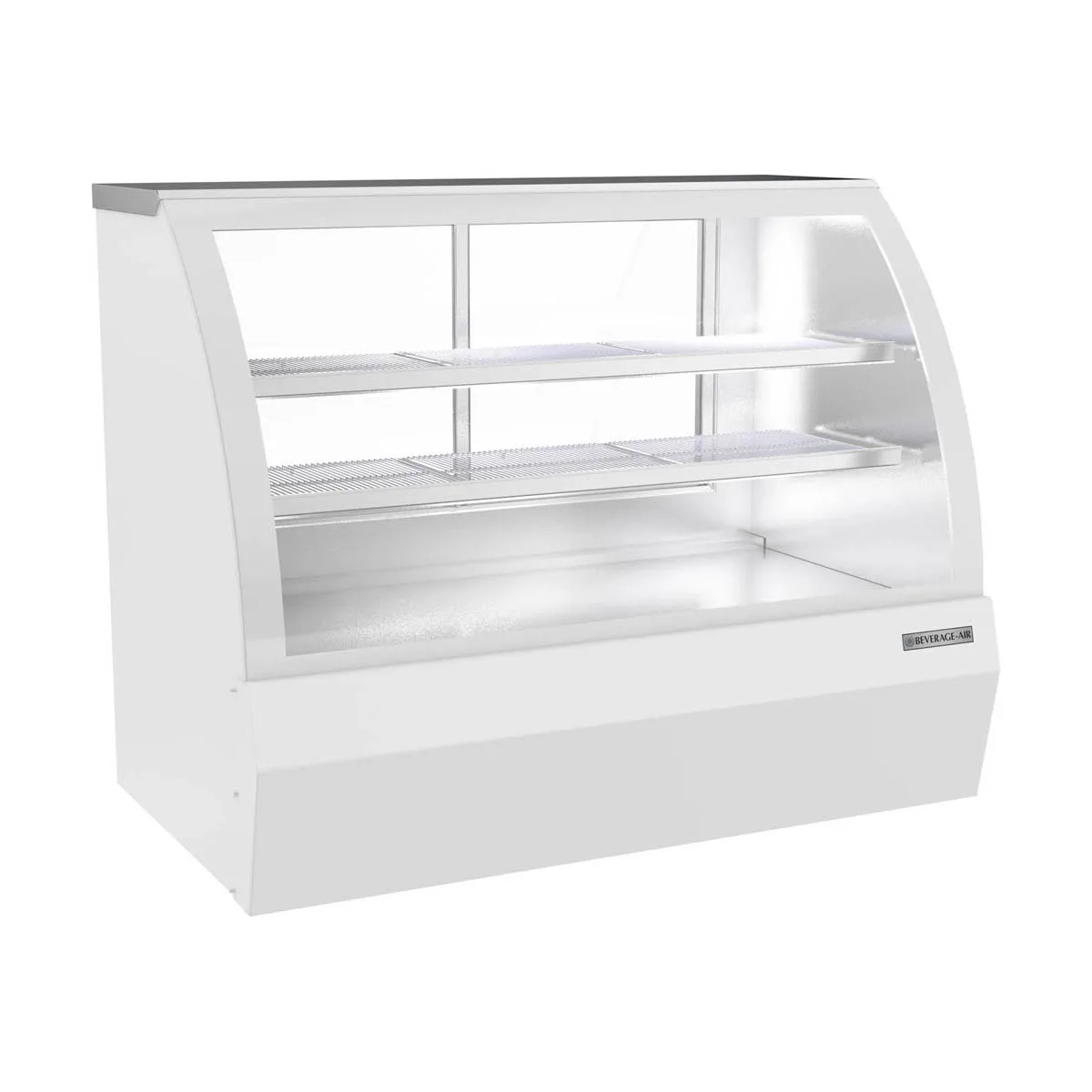 Beverage Air CDR5HC-1-W-D 60 1/4" Curved Glass White Dry Bakery Display Case, 17 cu. ft.