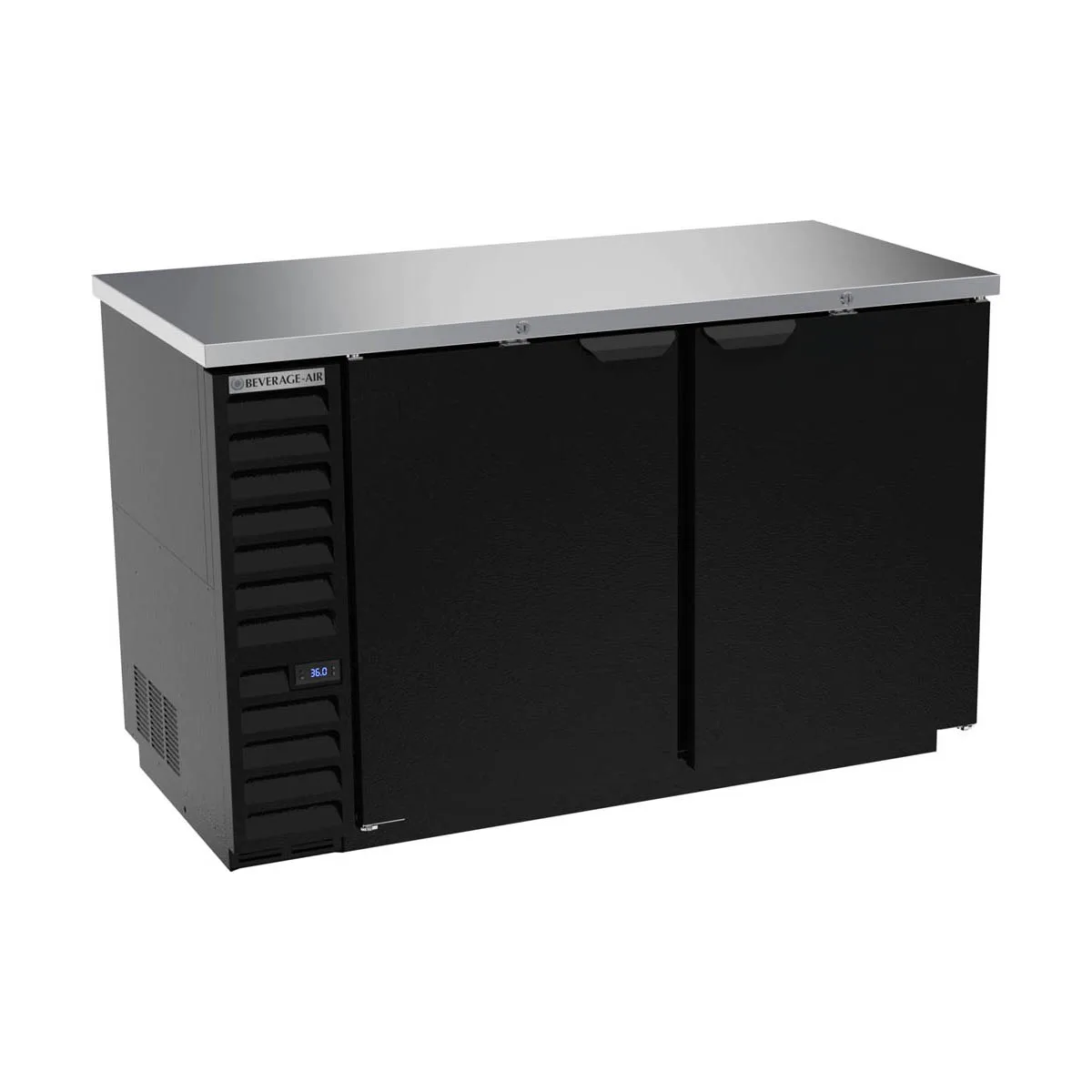 Beverage Air BB58HC-1-B 59" Two Section Back Bar Cooler with Solid Door, 21.86 cu. ft.