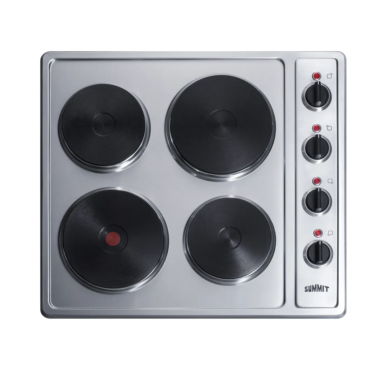Summit CSD4B24 22 3/4" Electric Radiant CookTop w/ (4) Solid Burners, Manual Controls, 5.5 kW, 230v