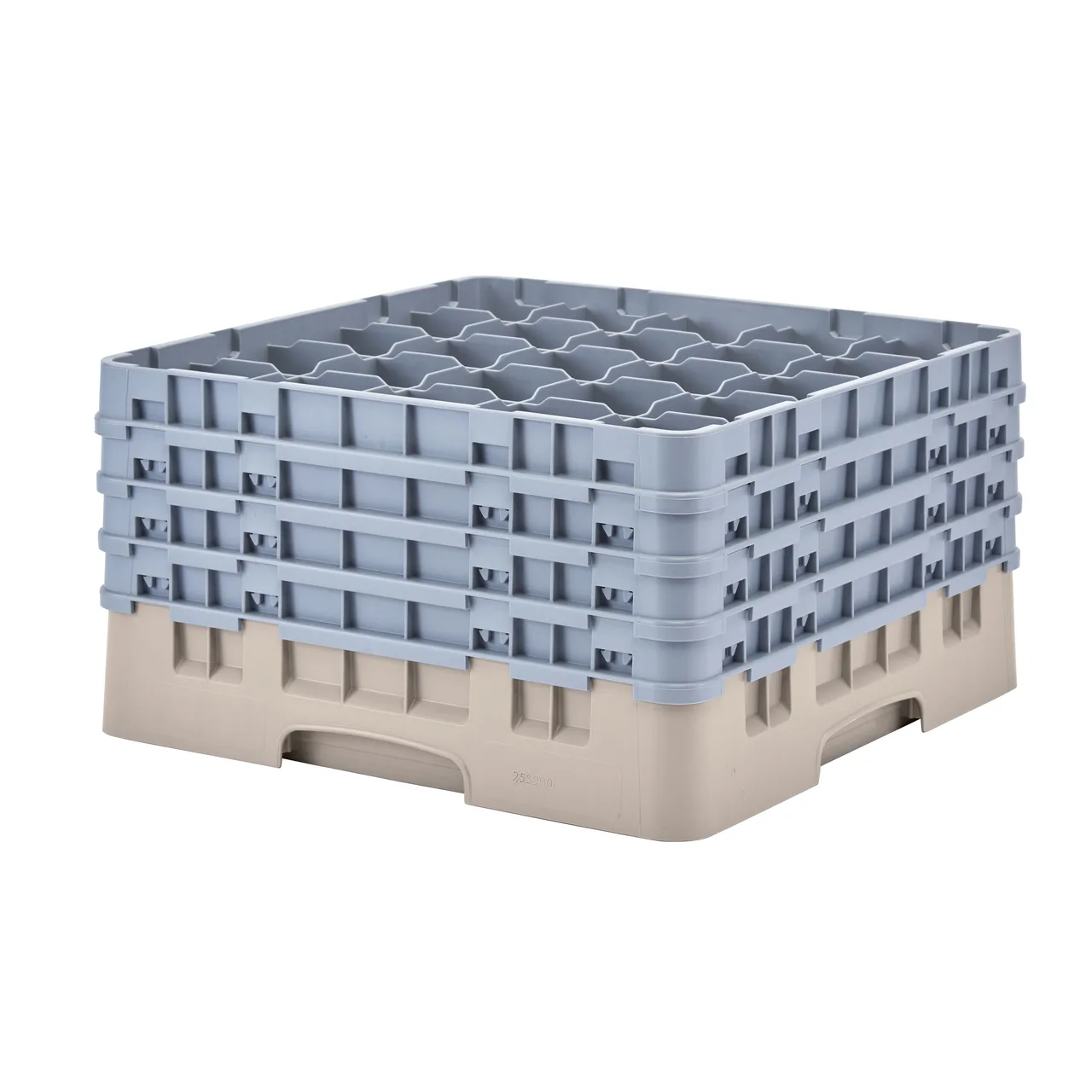Cambro 25S900184 Camrack Glass Rack, Full Size, Beige, 19-3/4 x 19-3/4, 25 Compartments