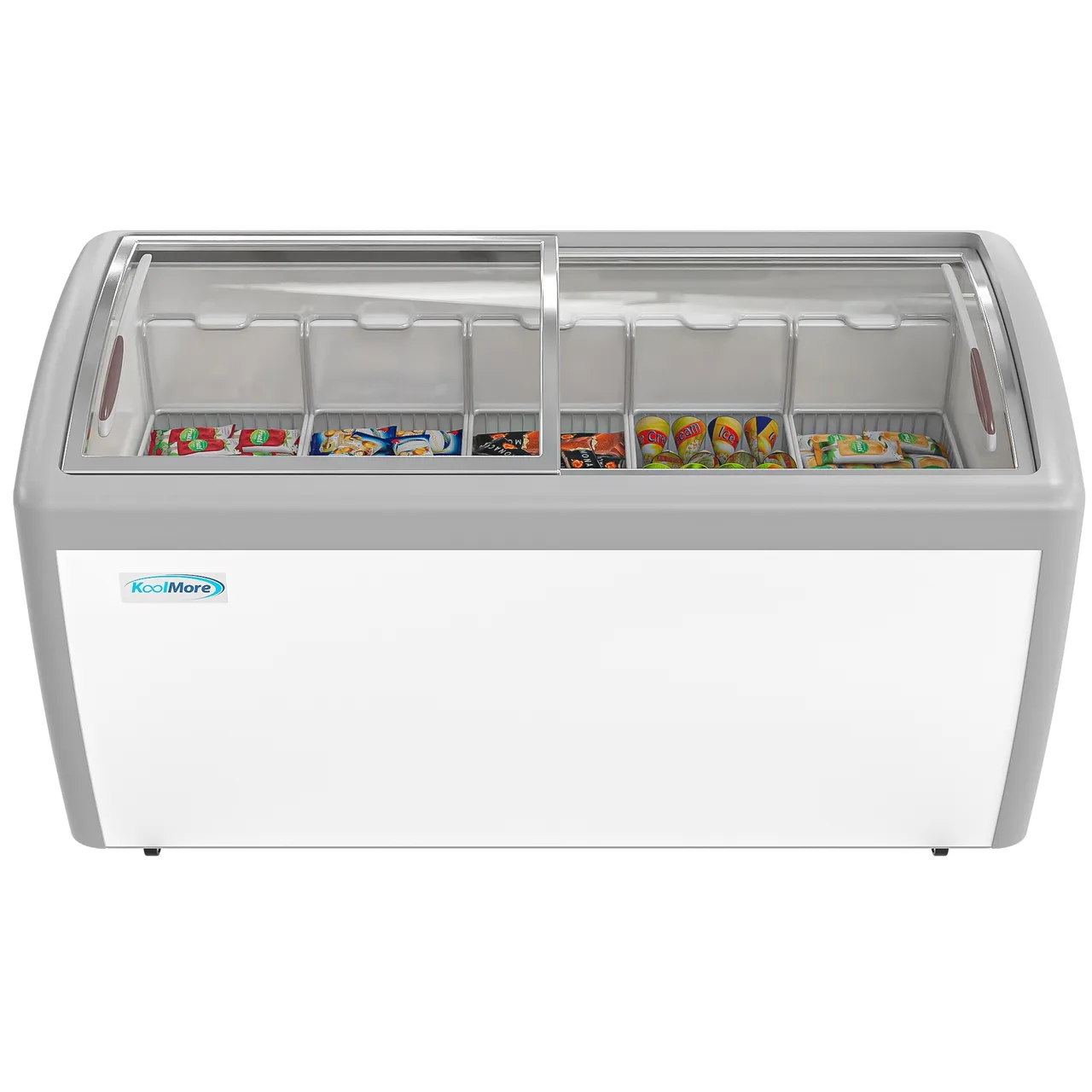 Koolmore MCF-16C 60" Ice Cream Display Glass Chest Freezer, 16 cu. ft.