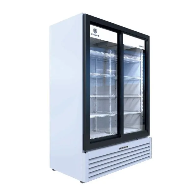 Beverage Air MT53-1-SDW 54" 2-Section Marketeer Glass Door Merchandiser in White, 41.66 cu. ft.