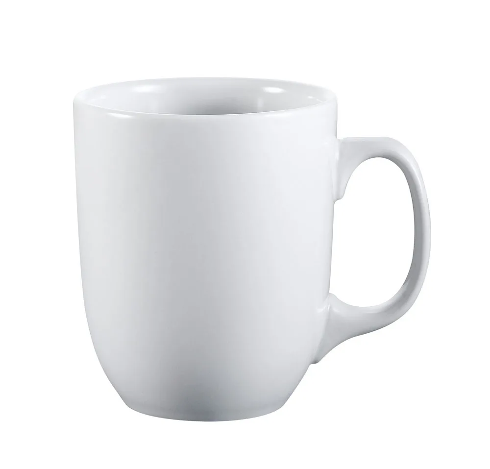 CAC China CTM-15-P - 15 oz Mug, 3-1/2" Dia x 4-1/4" H, Super White Porcelain - 1 Dozen