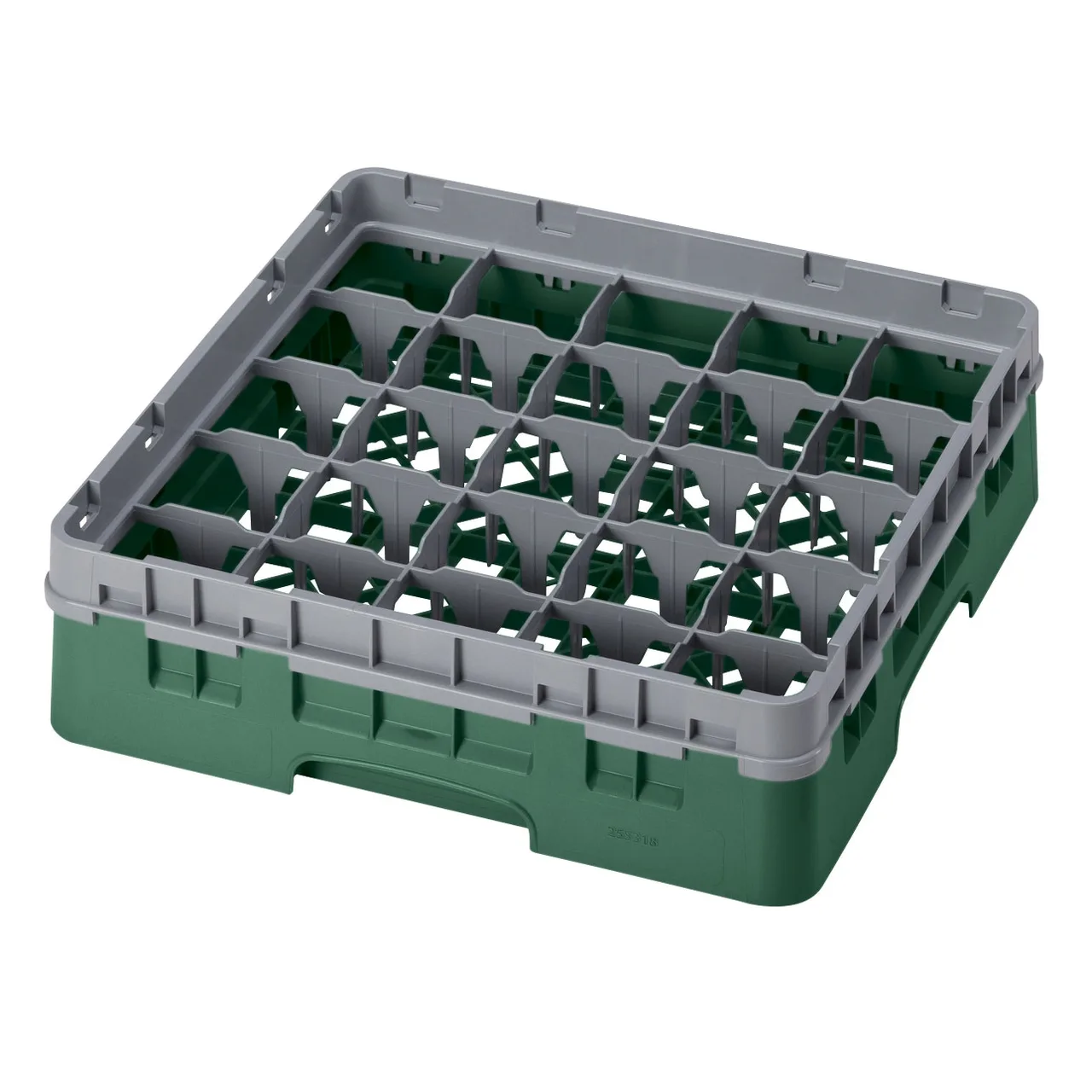 Cambro 25S318119 Camrack Glass Rack, Sherwood Green, Full Size, 19-3/4 x 19-3/4, 25 Compartments