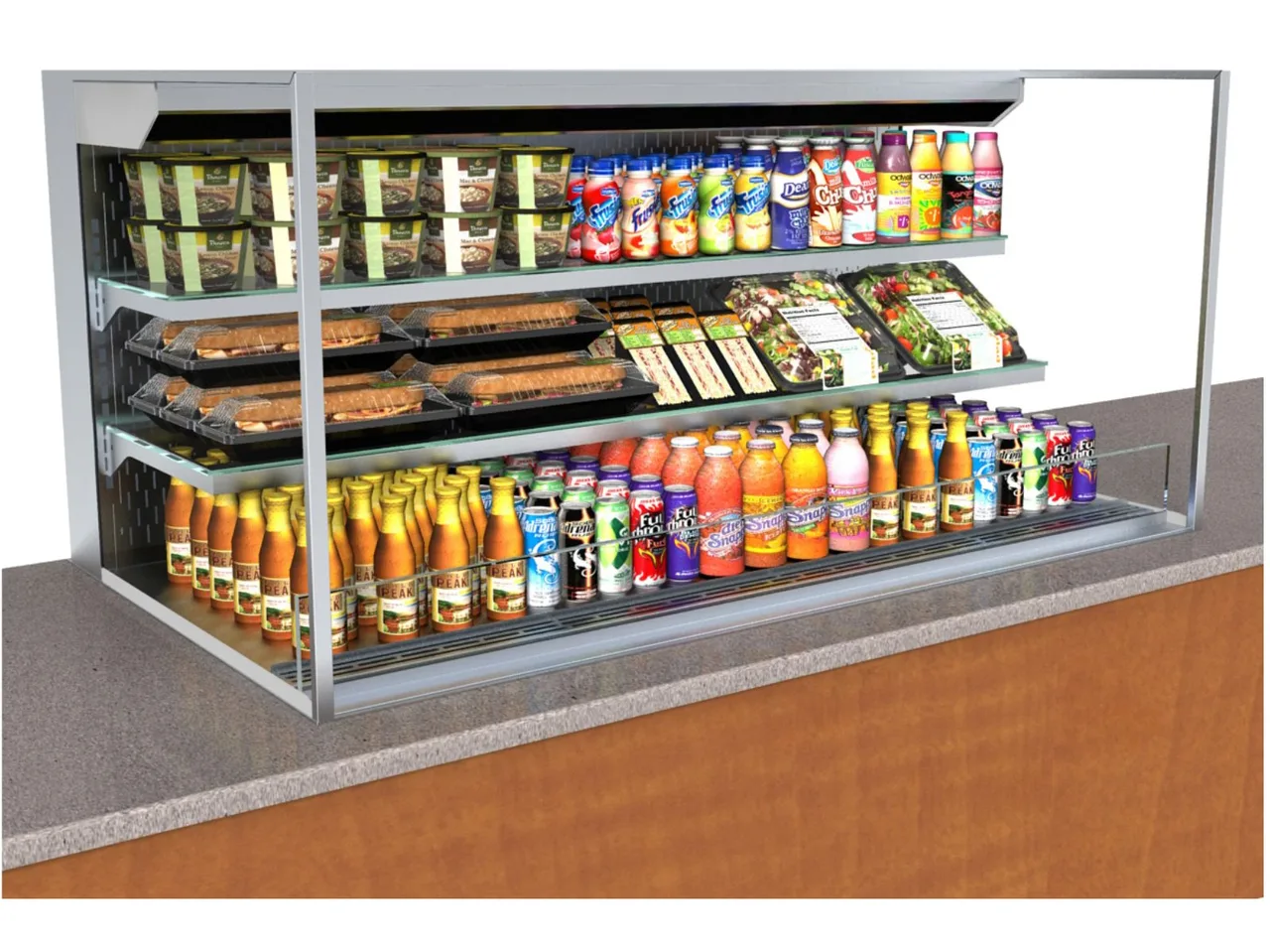 Structural Concepts NE3627RSSV 36" Reveal® Self-Service Refrigerated Slide In Counter Case