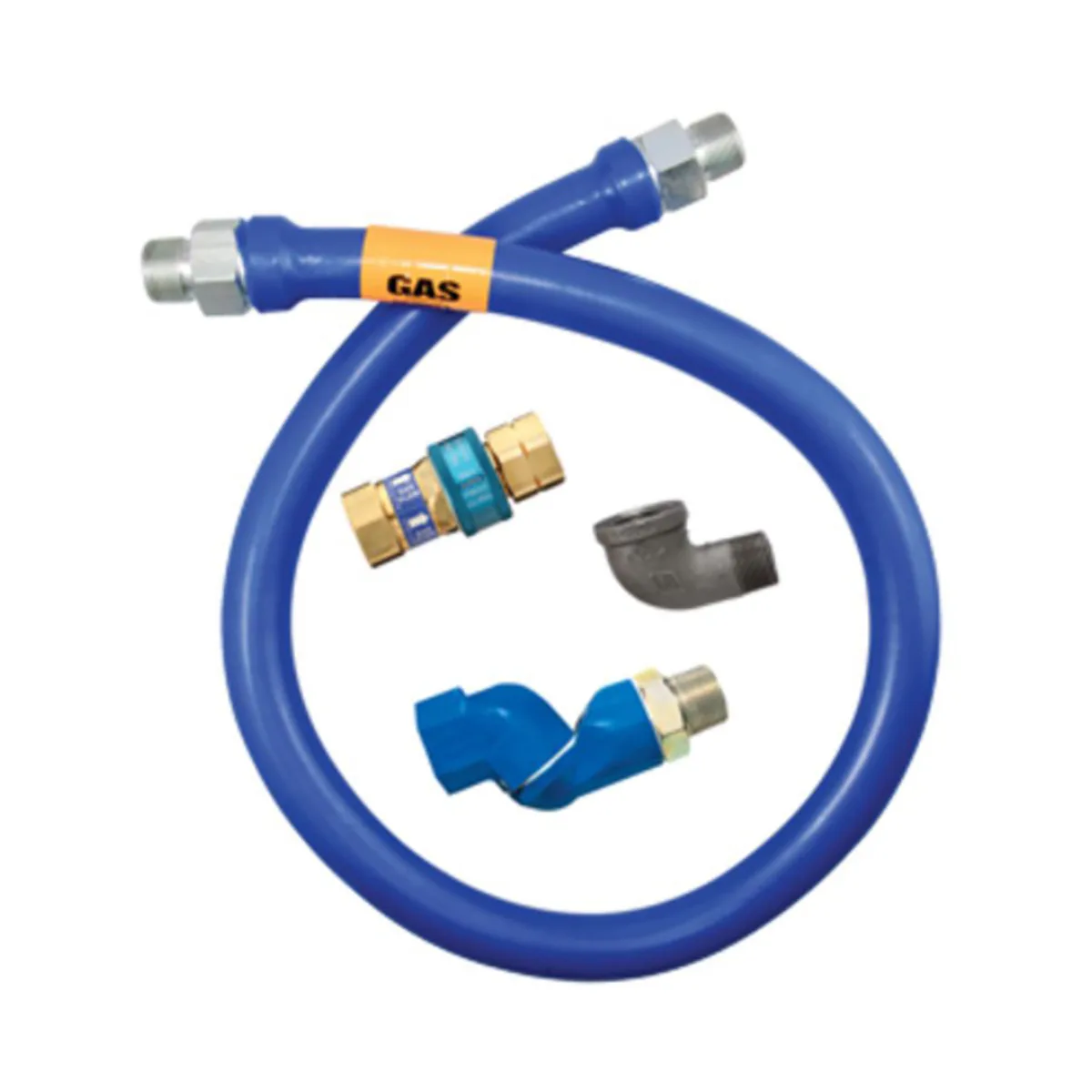 Dormont 16100BPQS36BX SnapFast 36" Gas Connector Kit w/ Swivel MAX and Elbow, 1" Dia., in Box