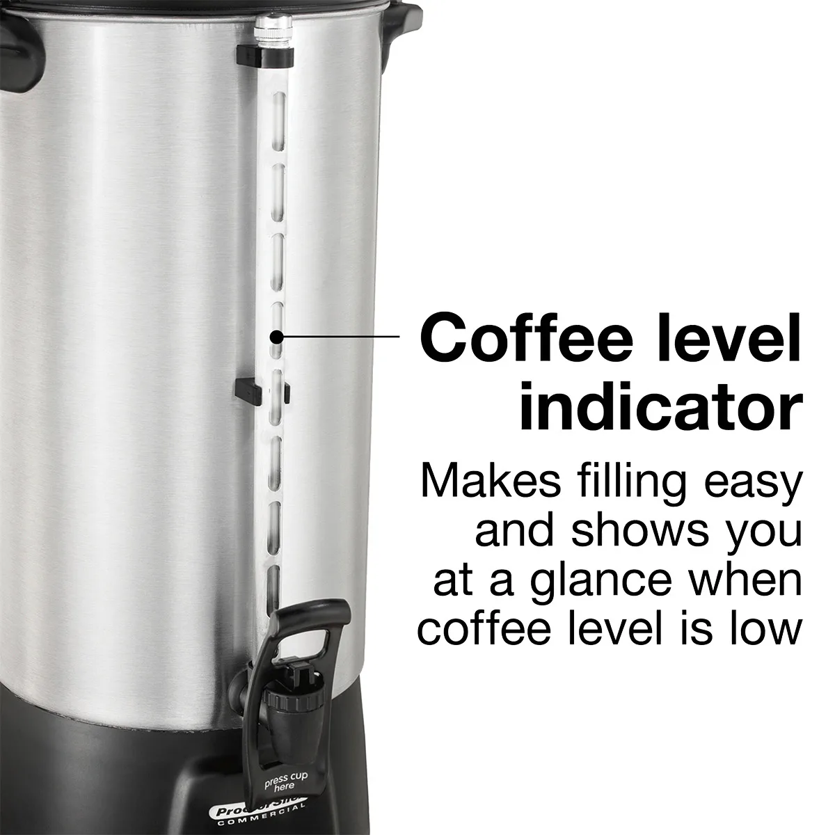 Hamilton Beach 45100R - Proctor-Silex® Coffee Urn,100 Cup Capacity with Dual Heaters / 1.090W - 120V