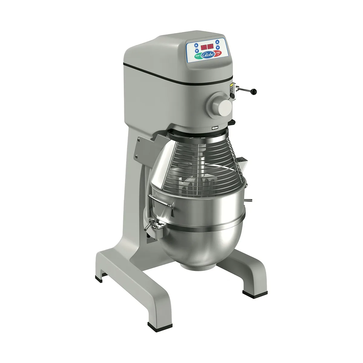 Globe SP60 60 qt Planetary Floor Mixer with Timer, 3 HP, 3-Speed, #12 Hub