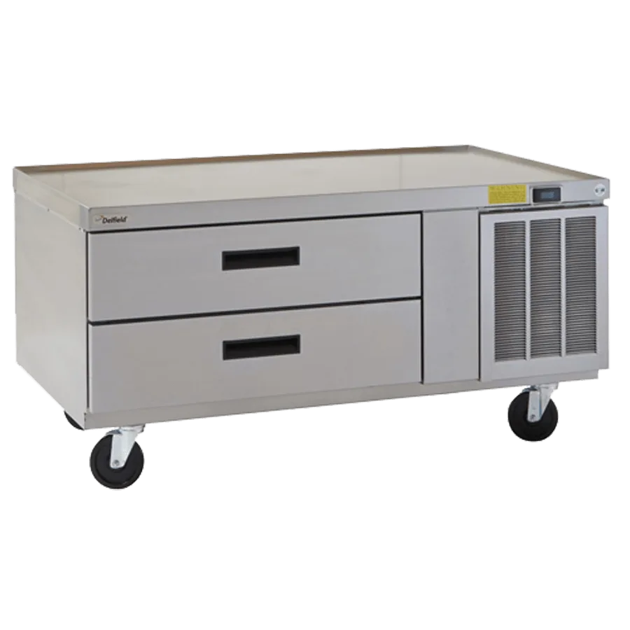 Delfield F2956CP 56" 1-Section Low Profile Refrigerated Chef Base w/ 2 Drawers